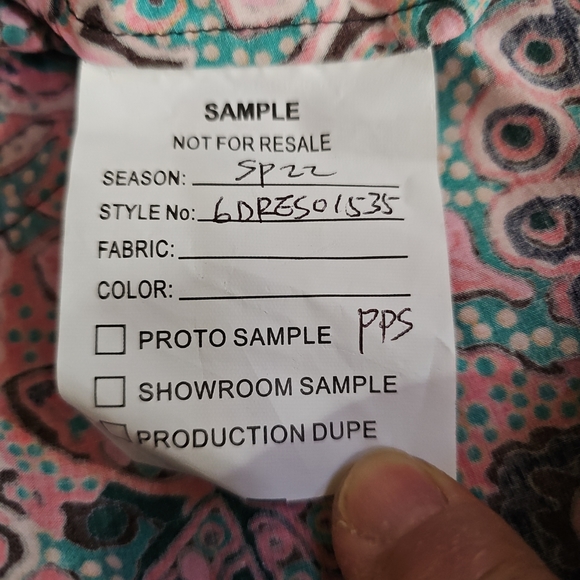 A.L.C. Sample Dress Dani Floral Cotton Mini Dress in Pink Tie Front Cutout - Picture 11 of 12